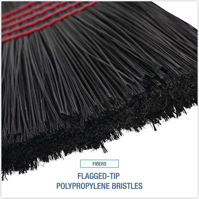 Alt view image 9 of 11 - Flag-Tip Push Broom Poly Bristles 42" Handle Natural/Black 12/Carton