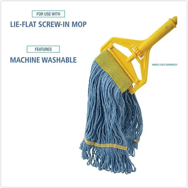 Alt view image 9 of 13 - Boardwalk Super Loop Wet Mop Heads Cotton/Synthetic Small Size Blue 501BL