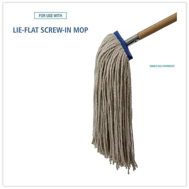 Alt view image 9 of 13 - Boardwalk Cut-End Lie-Flat Wet Mop Head Cotton 24oz White 724CEA