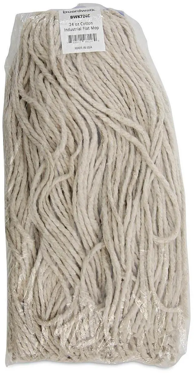 Alt view image 13 of 13 - Boardwalk Cut-End Lie-Flat Wet Mop Head Cotton 24oz White 724CEA