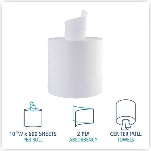 Alt view image 7 of 11 - Boardwalk 410322 Center-Pull Roll Towels - 10 in.