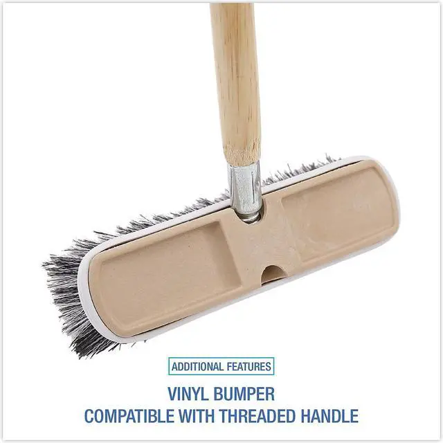 Alt view image 10 of 12 - Boardwalk BWK8410 Polystyrene Vehicle Brush w/Vinyl Bumper, 2.5" Bristles, 10" Brush