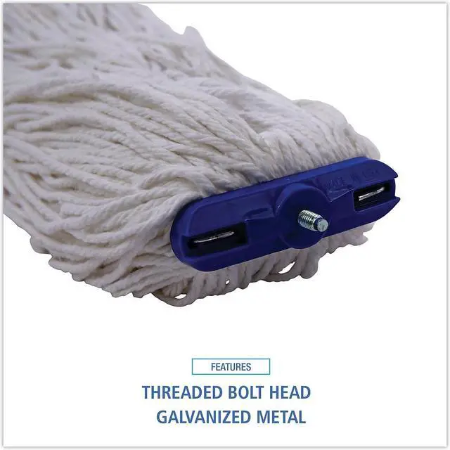 Alt view image 10 of 12 - Boardwalk Cut-End Lie-Flat Wet Mop Head Rayon 16oz White 716REA