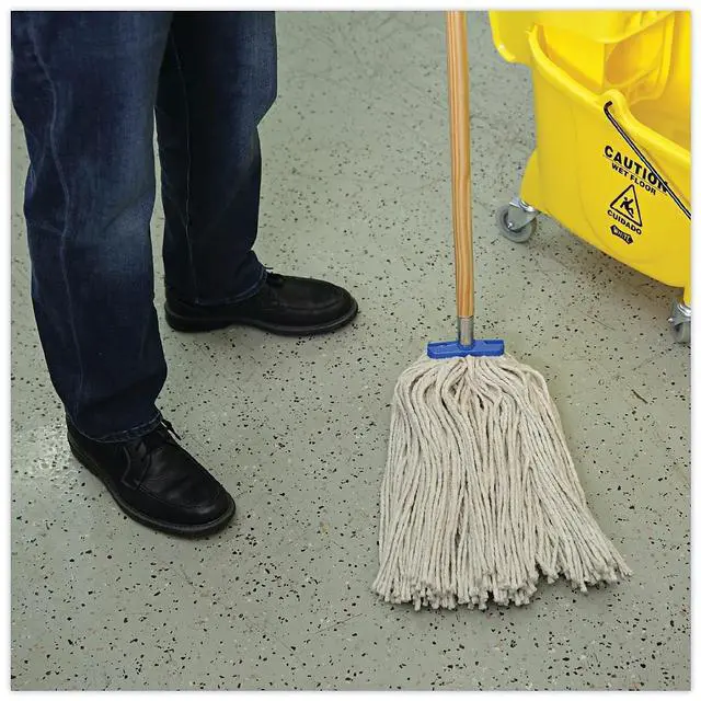 Alt view image 11 of 13 - Boardwalk Cut-End Lie-Flat Wet Mop Head Cotton 24oz White 724CEA