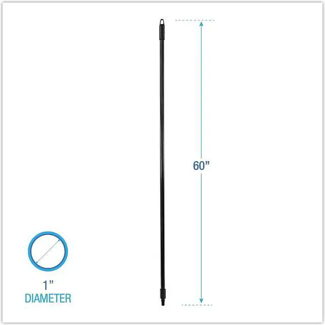 Alt view image 15 of 19 - Boardwalk Fiberglass Broom Handle Nylon Plastic Threaded End 1" Dia. x 60" Long