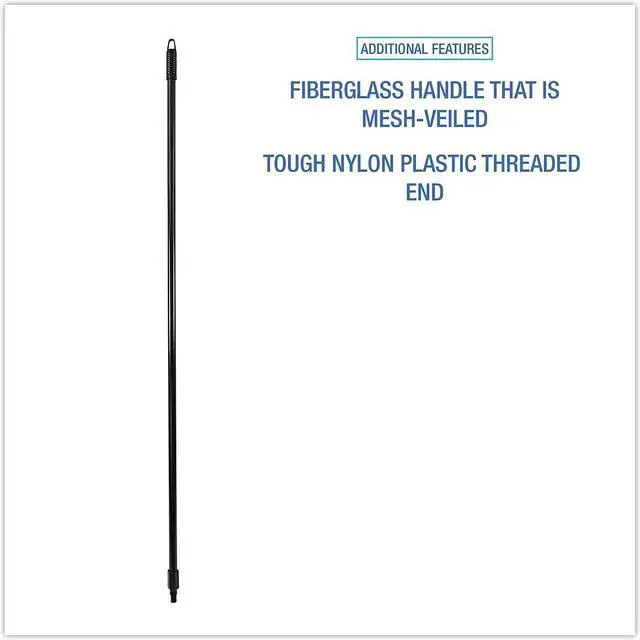 Alt view image 16 of 19 - Boardwalk Fiberglass Broom Handle Nylon Plastic Threaded End 1" Dia. x 60" Long