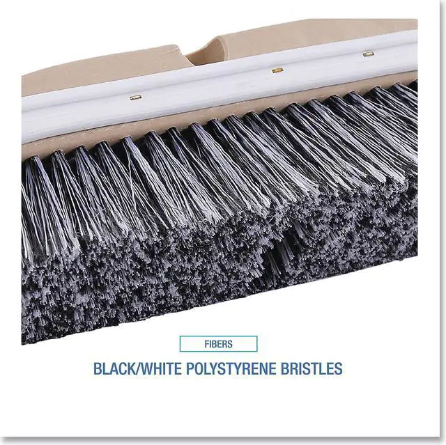 Alt view image 11 of 12 - Boardwalk BWK8410 Polystyrene Vehicle Brush w/Vinyl Bumper, 2.5" Bristles, 10" Brush
