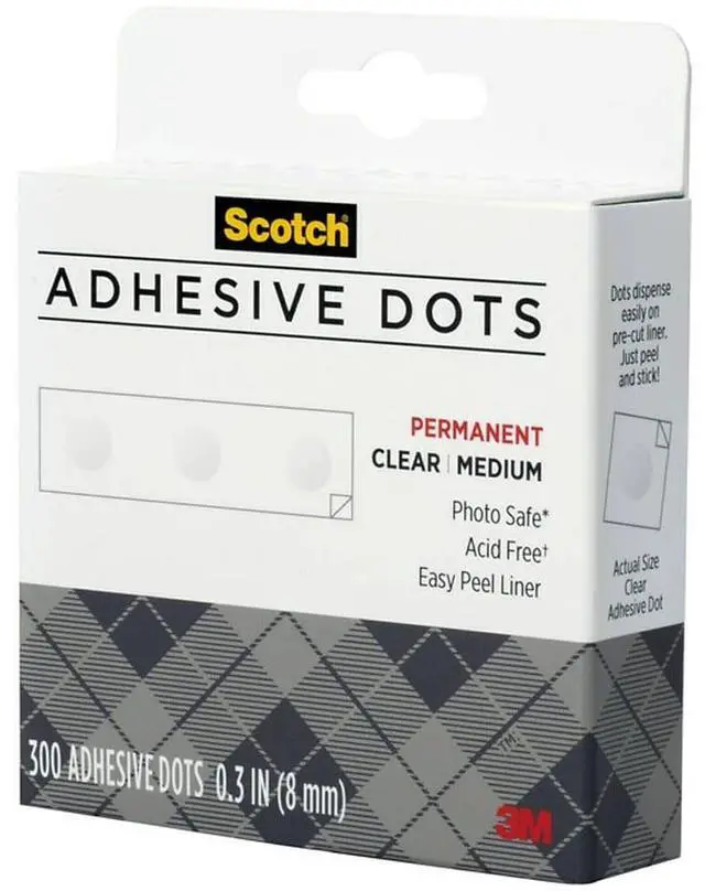 Alt view image 2 of 18 - 3M 010300M 300-Pack Adhesive Dots, Medium