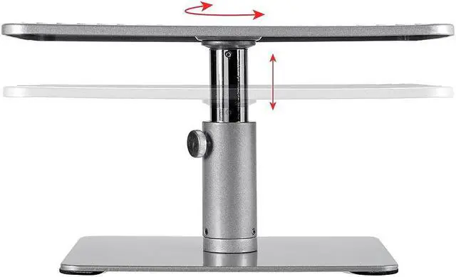 Alt view image 11 of 12 - Monoprice Universal Monitor Riser Stand - Silver Perfect For Raising Your Monitor About 4.7 to 6.7 Inches - Workstream Collection