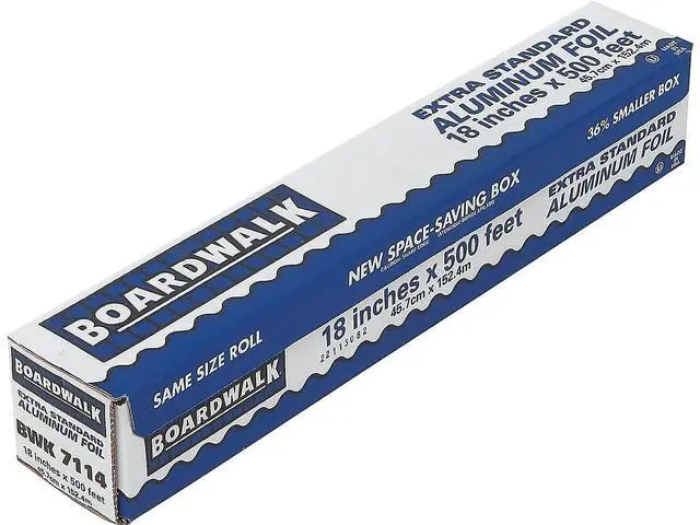 Alt view image 7 of 7 - Premium Quality Aluminum Foil Roll, 18" X 500 Ft, 16 Micron Thickness, Silver
