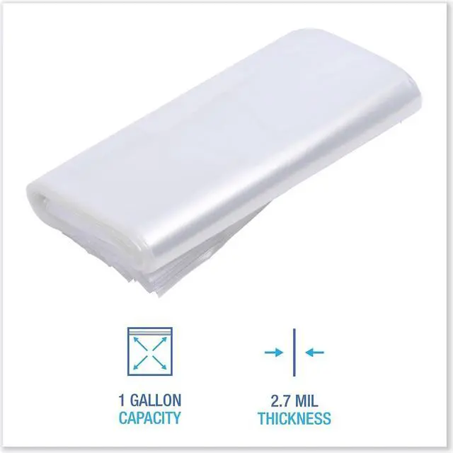 Alt view image 12 of 15 - Boardwalk Reclosable Freezer Storage Bags 1 Gal Clear LDPE 10.56 x 11 250/Box