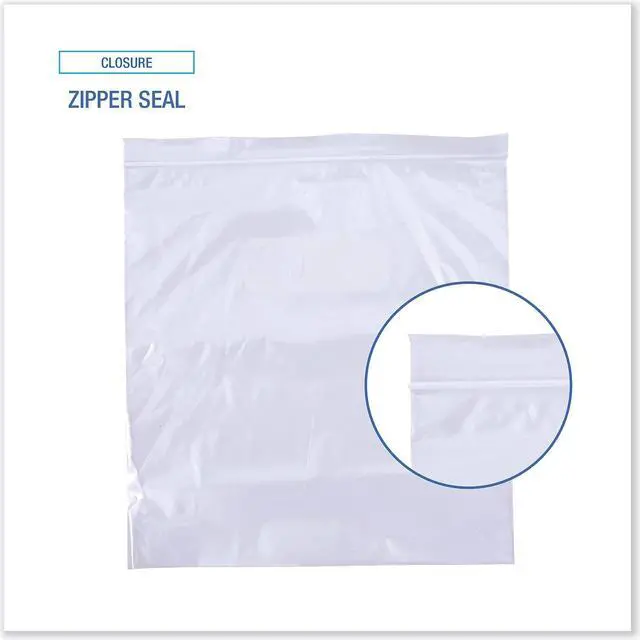 Alt view image 14 of 15 - Boardwalk Reclosable Freezer Storage Bags 1 Gal Clear LDPE 10.56 x 11 250/Box
