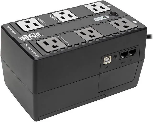 Alt view image 15 of 15 - Tripp Lite UPS 350VA 180W Eco Green Battery Back Up Compact 120V USB RJ11  350 VA180 W  120 V AC 120 V AC  Desktop  3 x NEMA 515R 3 x NEMA 515R