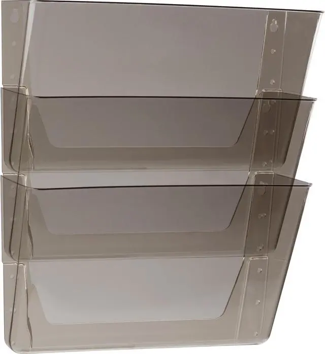 Main image of Storex Wall File, Letter, 13 X 14, Three Pocket, Smoke 70246U06C