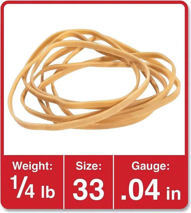 Alt view image 2 of 5 - UNIVERSAL Rubber Bands Size 33 3-1/2 x 1/8 160 Bands/1/4lb Pack 00433