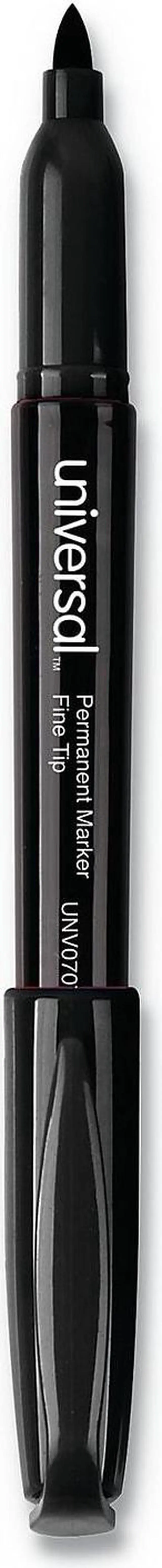 Alt view image 19 of 20 - Universal Pen-Style Permanent Marker Bullet/Fine Black 60 per pack 07074