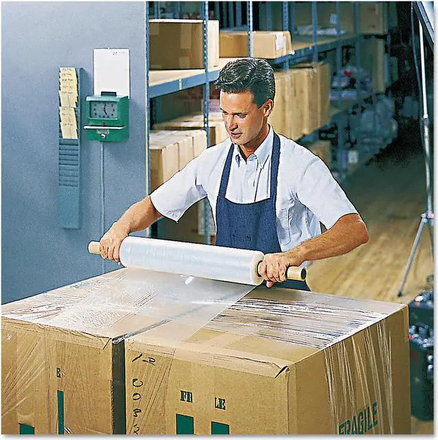 Alt view image 9 of 9 - UNIVERSAL Stretch Film with Preattached Handles 20" x 1000ft 20mic (80-Gauge) 4/Carton 08020