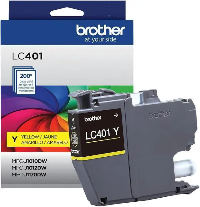 Alt view image 7 of 8 - Brother LC401 Yellow Standard Yield Ink Cartridge Prints Up to 200 Pages (LC401YS)