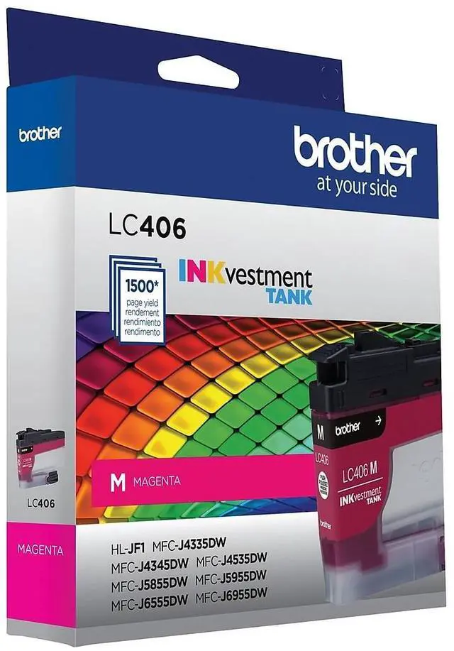 Alt view image 6 of 8 - Brother LC406MS INKvestment Ink 1500 Page-Yield Magenta