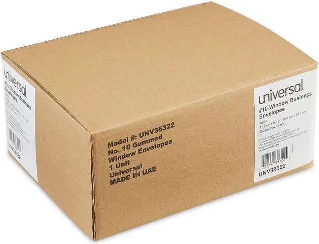 Alt view image 9 of 9 - UNIVERSAL Window Business Envelope #10 4 1/8 x 9 1/2 250/Box 36322