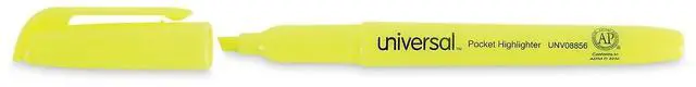 Alt view image 16 of 16 - Universal Pocket Clip Highlighter Chisel Tip Fluorescent Yellow Ink 36/Pack 08856