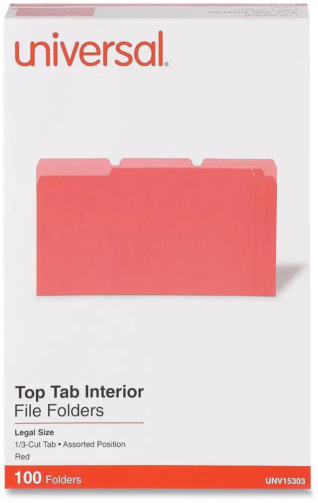 Alt view image 2 of 13 - UNIVERSAL File Folders Straight Cut Two-Ply Top Tab Legal Manila 100/Box 16120