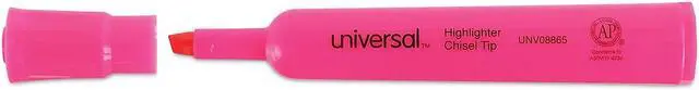 Alt view image 16 of 16 - Universal 08865 Desk Highlighter- Chisel Tip- Fluorescent Pink- 12/Pk