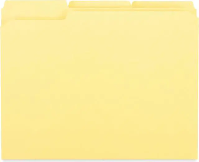 Alt view image 2 of 7 - UNIVERSAL Colored File Folders 1/3 Cut Assorted Two-Ply Top Tab Letter Yellow