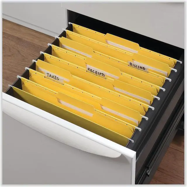 Alt view image 5 of 7 - UNIVERSAL Colored File Folders 1/3 Cut Assorted Two-Ply Top Tab Letter Yellow