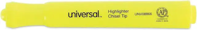 Alt view image 15 of 19 - Universal Desk Highlighter Chisel Tip Fluorescent Yellow 36/Pack 08866