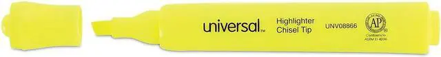 Alt view image 19 of 19 - Universal Desk Highlighter Chisel Tip Fluorescent Yellow 36/Pack 08866