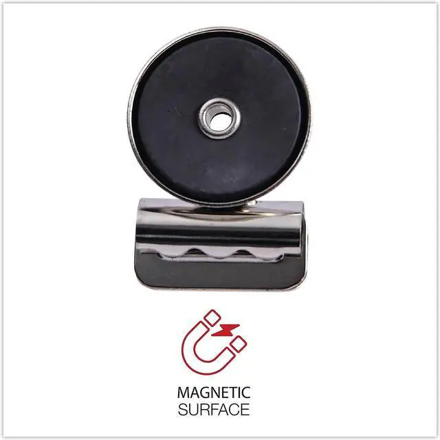 Alt view image 9 of 11 - Universal Bulldog Magnetic Clips Metal 7/16" Capacity 1 1/4" Wide Nickel-Plated 18/PK 31260