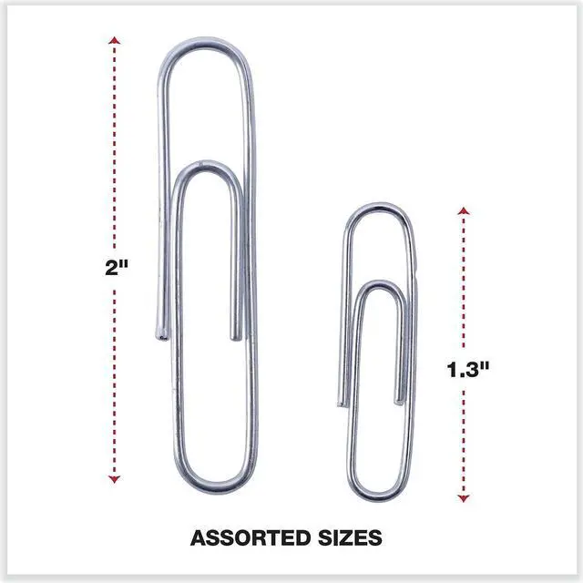 Alt view image 7 of 11 - Universal Plastic-Coated Paper Clips No. 1 Clear/Silver 1000/Pack 21001