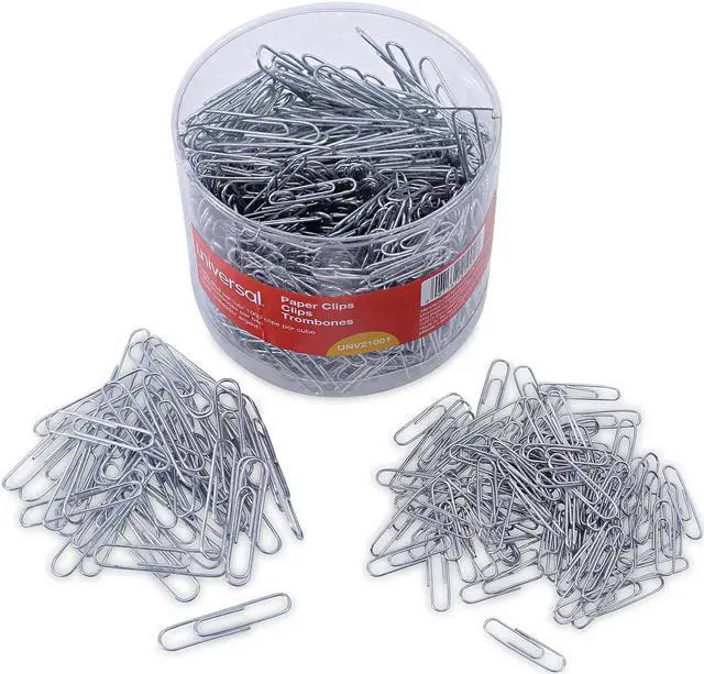 Alt view image 9 of 11 - Universal Plastic-Coated Paper Clips No. 1 Clear/Silver 1000/Pack 21001