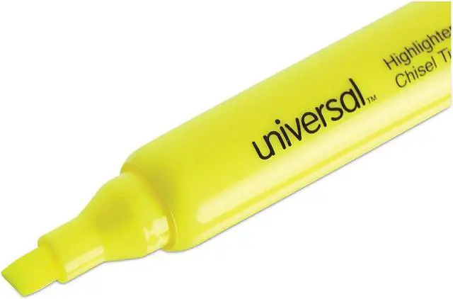 Alt view image 18 of 19 - Universal Desk Highlighter Chisel Tip Fluorescent Yellow 36/Pack 08866