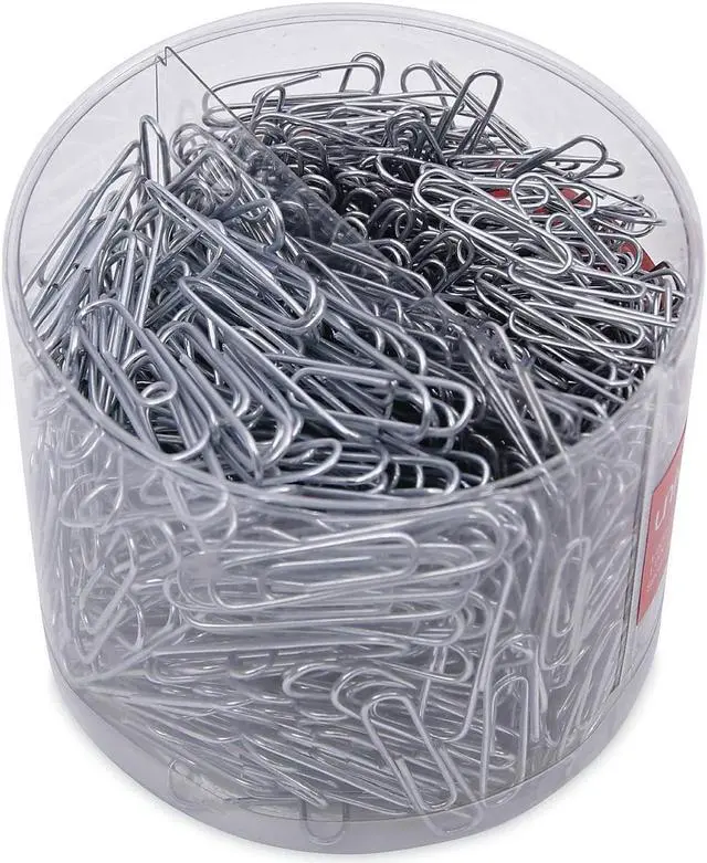 Alt view image 8 of 11 - Universal Plastic-Coated Paper Clips No. 1 Clear/Silver 1000/Pack 21001