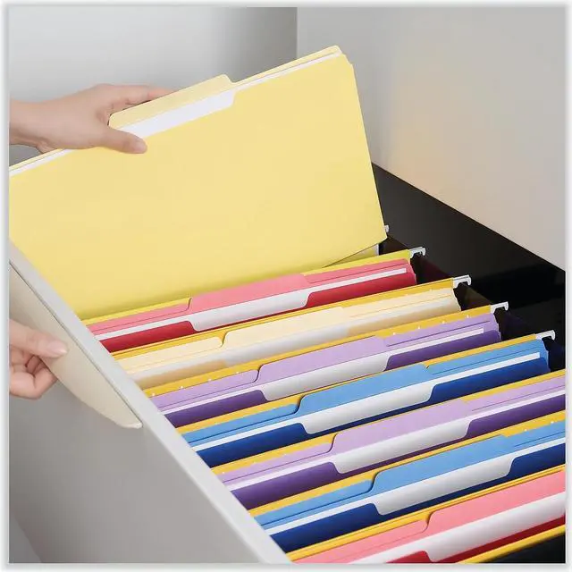 Alt view image 6 of 6 - UNIVERSAL Recycled Interior File Folders 1/3 Cut Top Tab Legal Yellow 100/Box