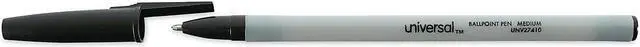 Alt view image 12 of 12 - UNIVERSAL Economy Ballpoint Stick Oil-Based Pen Black Ink Medium Dozen 27410