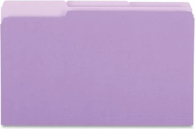Alt view image 6 of 7 - UNIVERSAL Recycled Interior File Folders 1/3 Cut Top Tab Legal Violet 100/Box