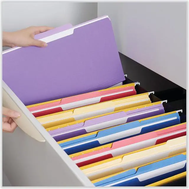 Alt view image 7 of 7 - UNIVERSAL Recycled Interior File Folders 1/3 Cut Top Tab Legal Violet 100/Box