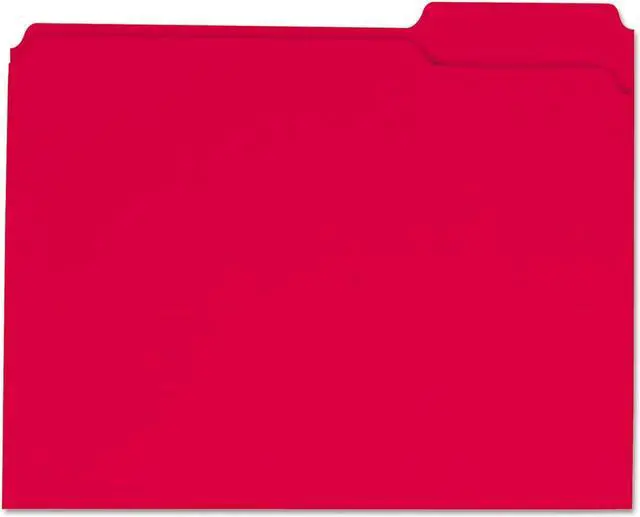 Alt view image 7 of 7 - UNIVERSAL Colored File Folders 1/3 Cut Assorted Two-Ply Top Tab Letter Red 100