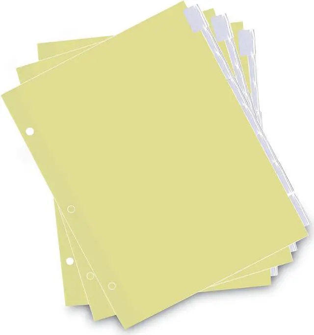Alt view image 8 of 8 - UNIVERSAL Economical Insertable Index Clear Tabs 8-Tab Letter Buff 6 Sets/Pack 21873