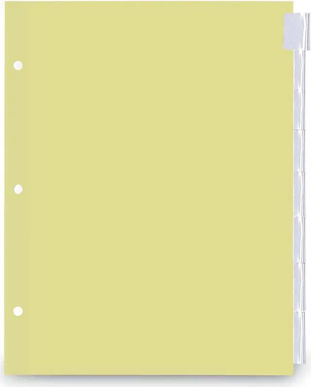 Alt view image 7 of 8 - UNIVERSAL Economical Insertable Index Clear Tabs 8-Tab Letter Buff 6 Sets/Pack 21873