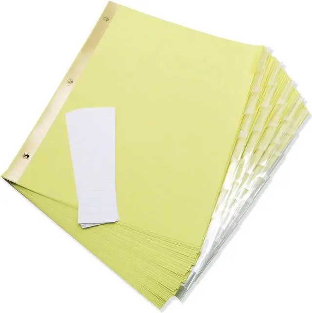 Alt view image 5 of 5 - UNIVERSAL Extended Insert Indexes Eight Clear Tabs Letter Buff 6 Sets/Box 21877