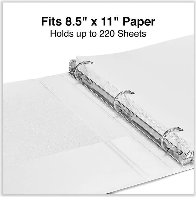 Alt view image 16 of 18 - UNIVERSAL Slant-Ring Economy View Binder 1" Capacity White 4 per Pack 20742PK