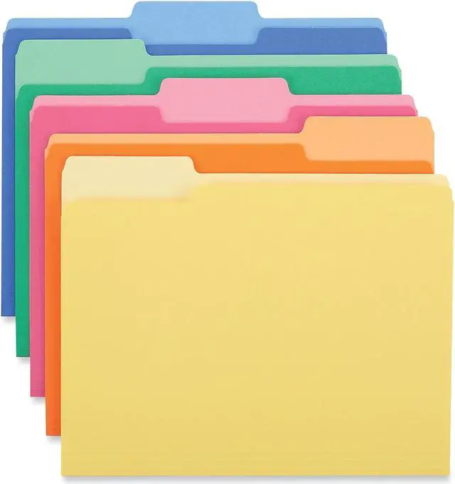 Alt view image 7 of 8 - UNIVERSAL Heavyweight File Folders 1/3 Cut One-Ply Top Tab Letter Assorted 50/Pack 16466