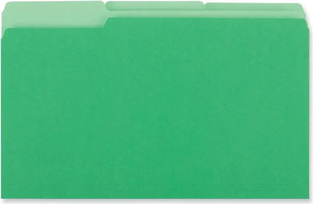 Alt view image 5 of 6 - UNIVERSAL Recycled Interior File Folders 1/3 Cut Top Tab Legal Green 100/Box