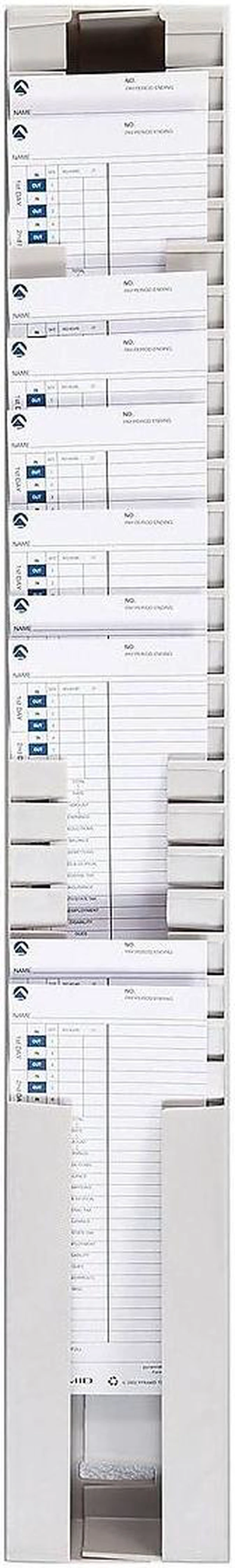 Alt view image 4 of 5 - Pyramid Time Systems Adj.Time Card Rack 2-1/2"-5"x2-1/4"Dx31-1/2"H Gray 4003