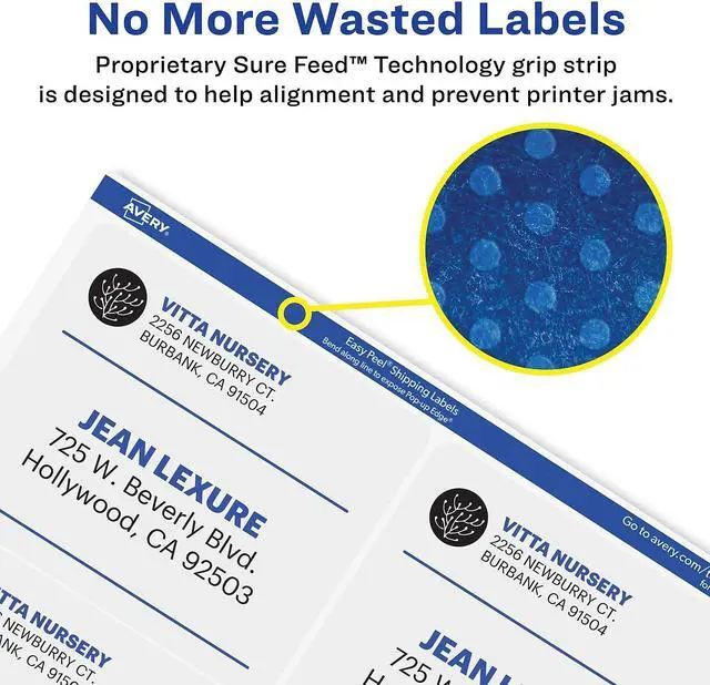 Alt view image 8 of 13 - Easy Peel Mailing Labels For Laser Printers, 3-1/2 X 4, Clear, 60/Pack