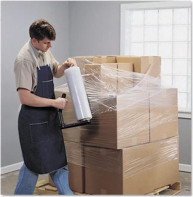 Alt view image 5 of 6 - Universal Lightweight Adjustable Hand Dispenser for Stretch Film Rolls 12" to 18" Wide 89000